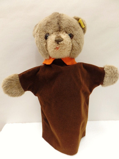Vintage Steiff Bear Hand Puppet Made in Germany Teddy