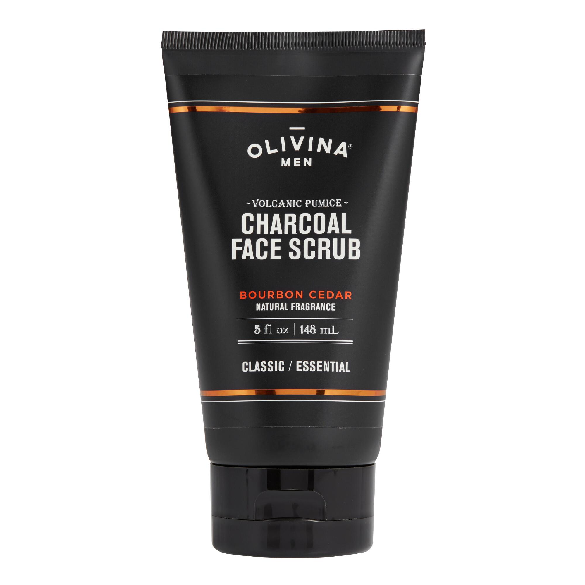 Olivina Men's Bourbon Cedar Charcoal Face Scrub by World Market