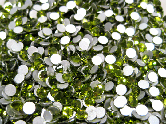 100Pcs Of Olive Green Glass Flatback Rhinestone -A Grade Ss16 | 3.8-4.0mmNo-Hotfix