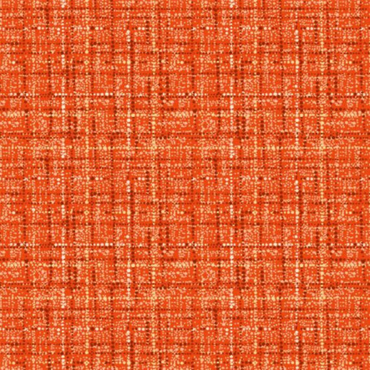 Coco ~ Orange Textured Grid Blender Cotton Fabric, Michael Miller 100% Orange Fabric