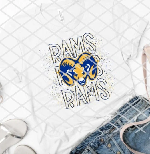 Rams, School Spirit, Ready To Press, Sublimation Transfer