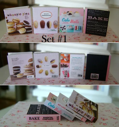 Miniature Cookbooks - Birthday Cheesecake Whoopie Pies Baking Choose 1/12 Or 16 Scale Miniature