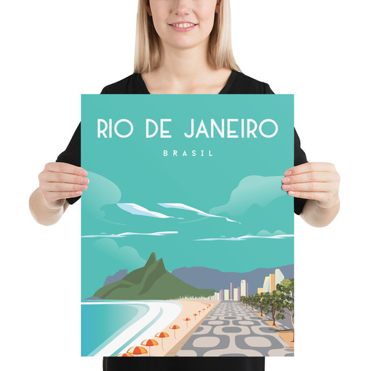 Rio De Janeiro Braziltravel Poster | Perfect For Your Wall Sizes 12x18 Inches