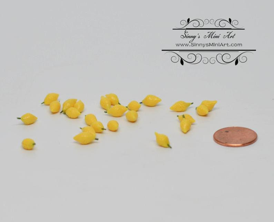 112 Dollhouse Miniature Lemons | 12 Pc Bd P065