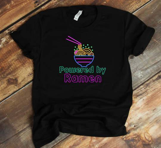 Powered By Ramen T-Shirt - Japanese Noodles Lover