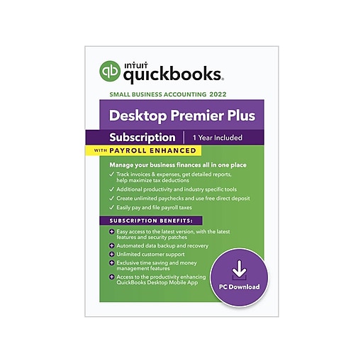 QuickBooks Desktop Premier Plus for 1 User, Windows, Download (5100050)