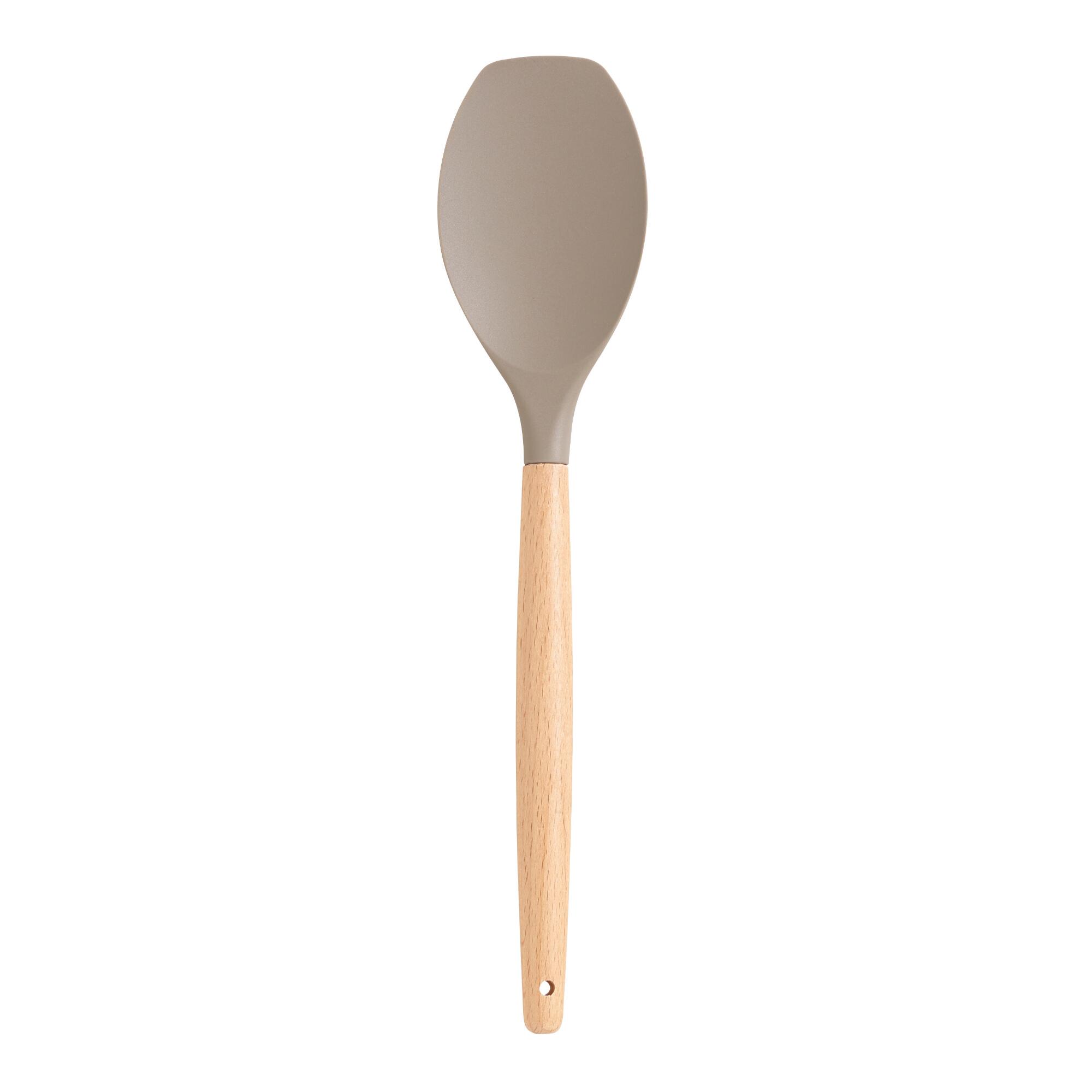 Gray Silicone Spoonula with Wood Handle by World Market