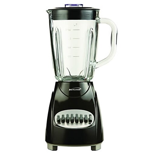 Brentwood 12 Speed Blender With 1.25 Litre Glass Jar, Black