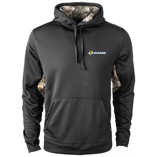 Men's Dunbrooke Black/Realtree Camo Los Angeles Rams Logo Ranger Pullover Hoodie, Size: 2XL, LAR Black