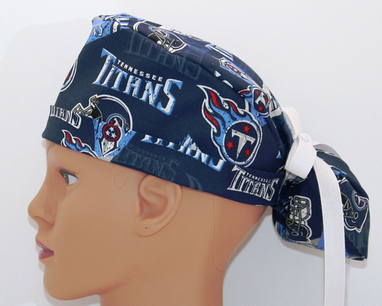 Tn. Titans Ponytail Surgical Scrub Cap 2129