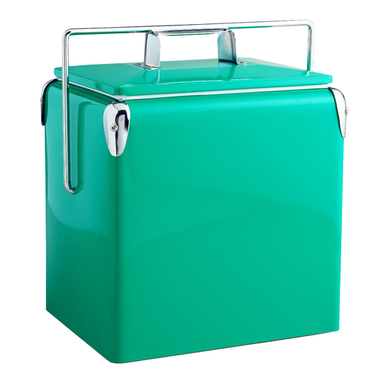 Aqua Retro Drink Cooler: Blue/Green by World Market