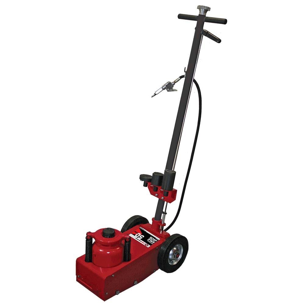 American Forge & Foundry Single Stage Air/Hydraulic Axle Jack, 50 Ton Capacity in Red | 551