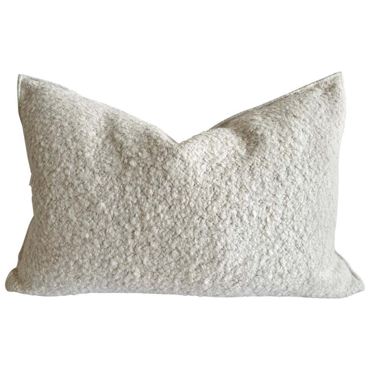 Custom Linen & Wool Blend Accent Lumbar Pillow