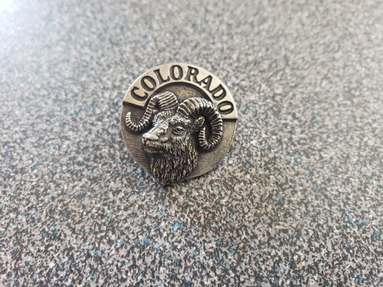 Vintage 1993 Colorado Metal Ram Pin - 3D Siskiyou Inc Tac 1" Tall X Wide 2108