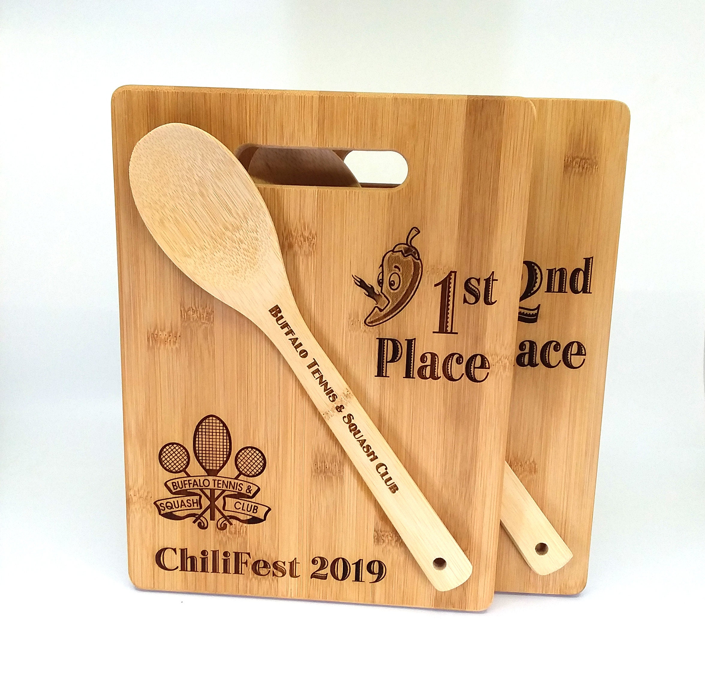 Chili Cook Off 2 Award Boards Bake Wood Plaque Cooking Contest Trophy