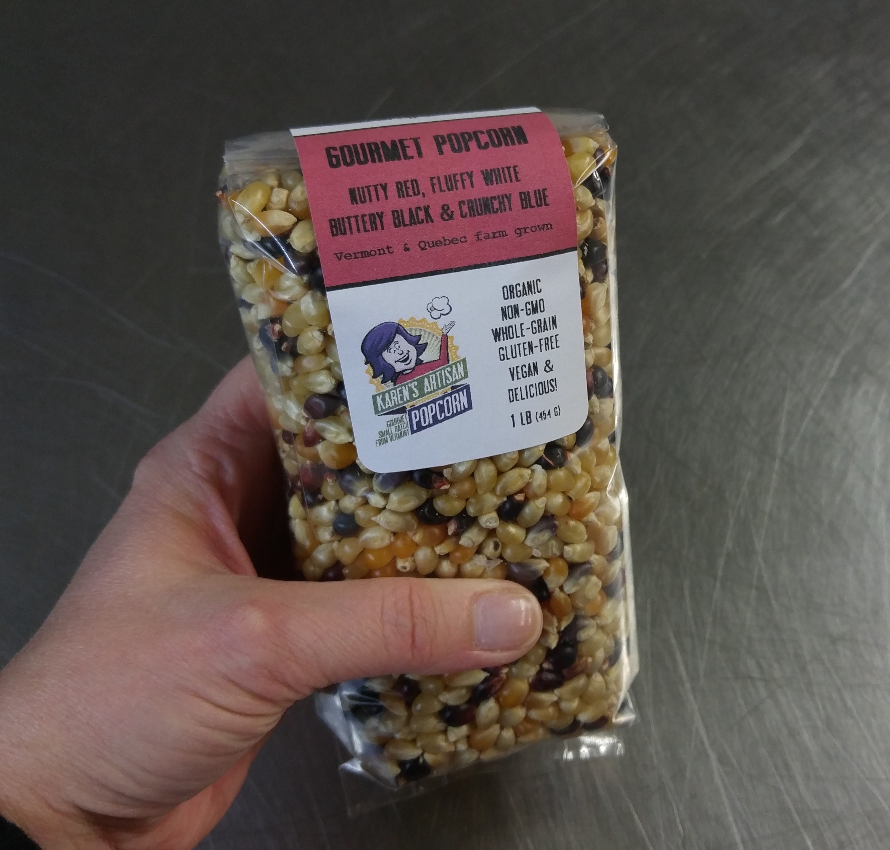 Gourmet Popcorn Kernel Subscription - Karen's Exceptional Organic Rainbow Kernel Mix Shipped Monthly For Your Popcorn Making Enjoyment