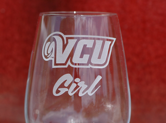 Vcu Girl Wine Glass