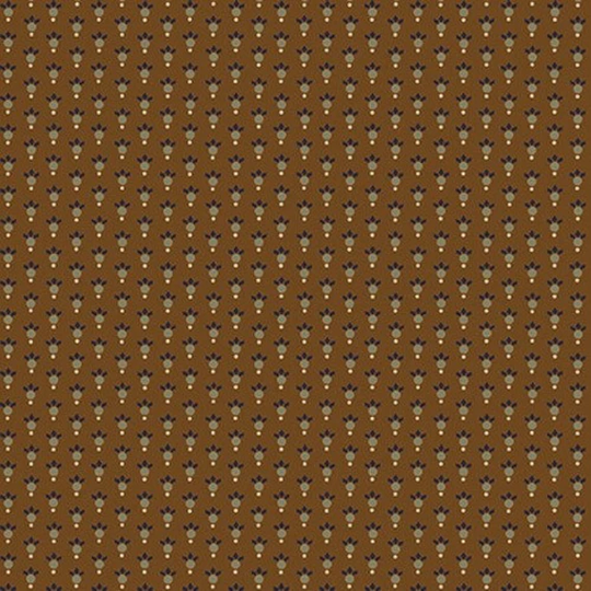 Leafy Rings Chestnut | One Yard Cuts | Esther's Heirloom Shirtings Collection Henry Glass Fabrics