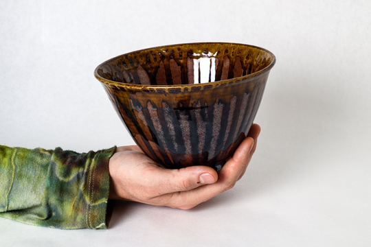Handmade Stoneware Ceramic Bowl in Iron, Cozy Ramen Soup Cereal Serving Bowl, Unique Dinnerware #2