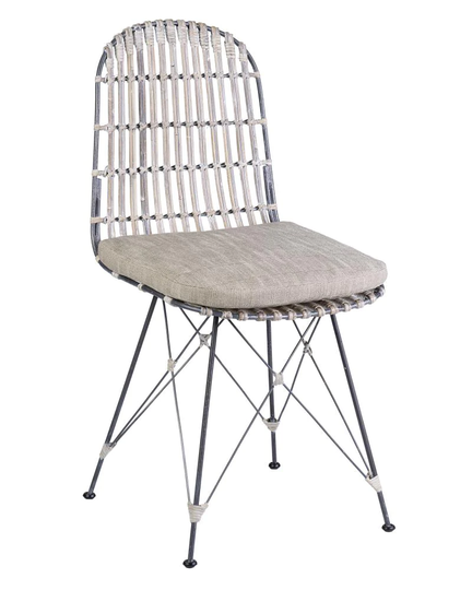 East at Main Contemporary/Modern Polyester/Polyester Blend Side Chair (Metal Frame) in Gray | TT-UT-53101-GR