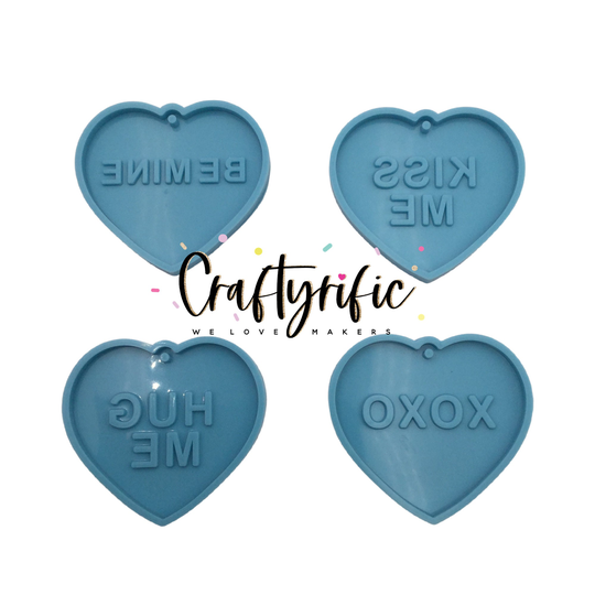Conversation Hearts Shiny Silicone Mold