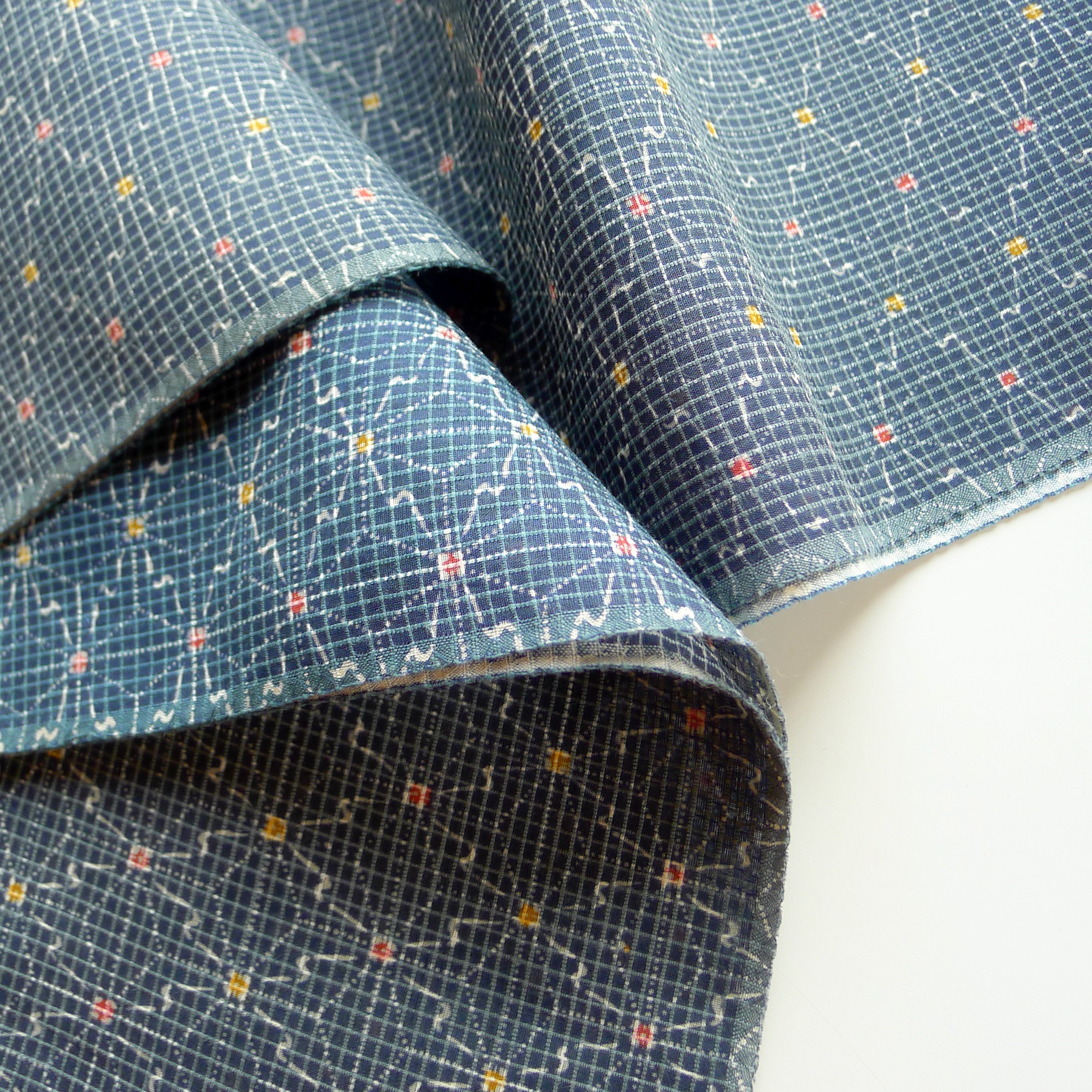 Asanoha Cotton & Silk Blend, Summer Kimono Fabric Sold By The Yard