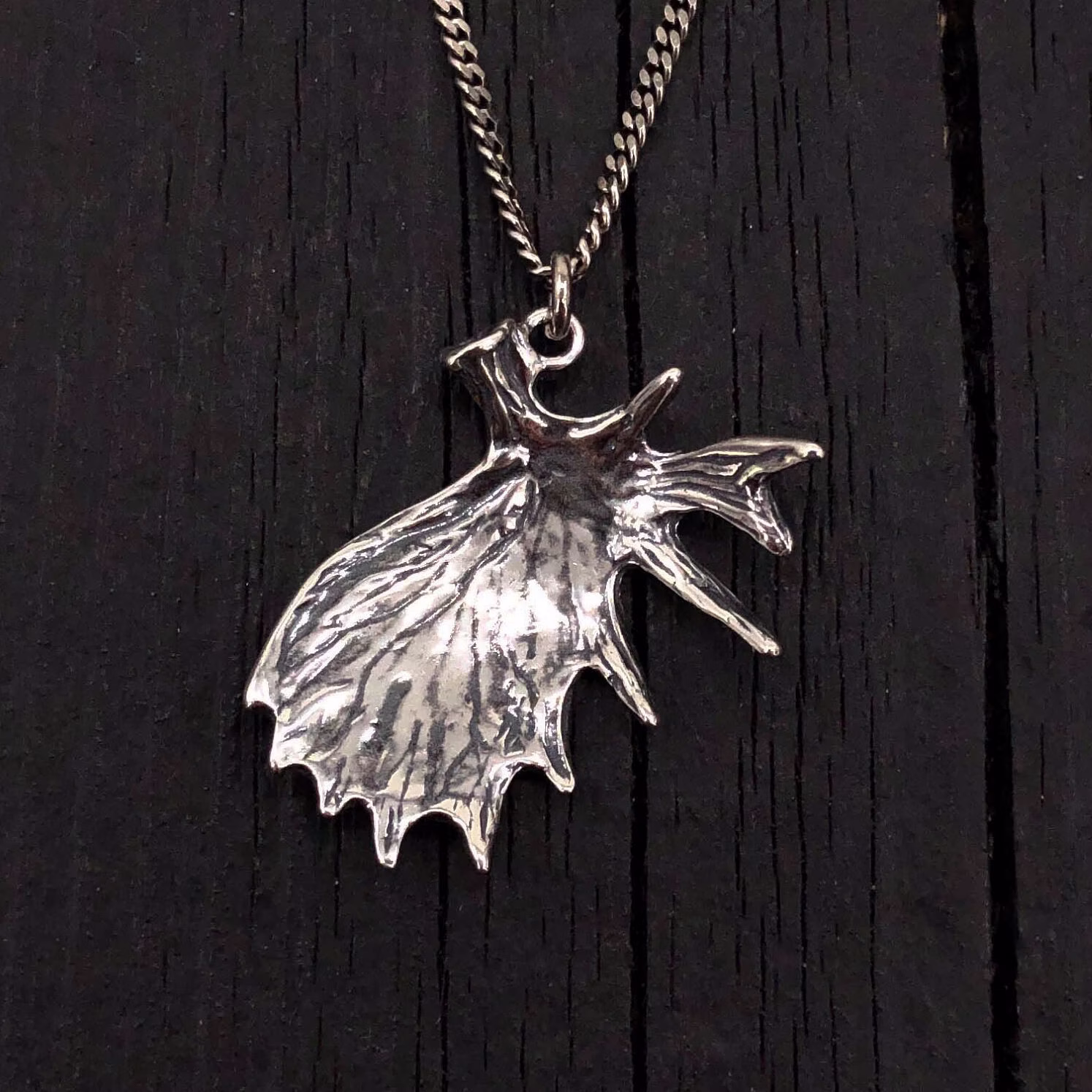 Solid Sterling Silver Shed Moose Antler Necklace Pendant