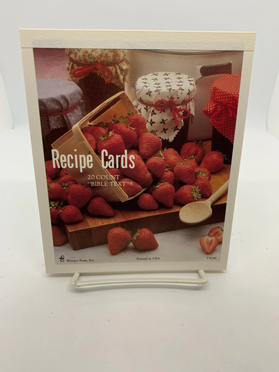 Book Of 20 Strawberry Bible Text Vintage Recipe Cards