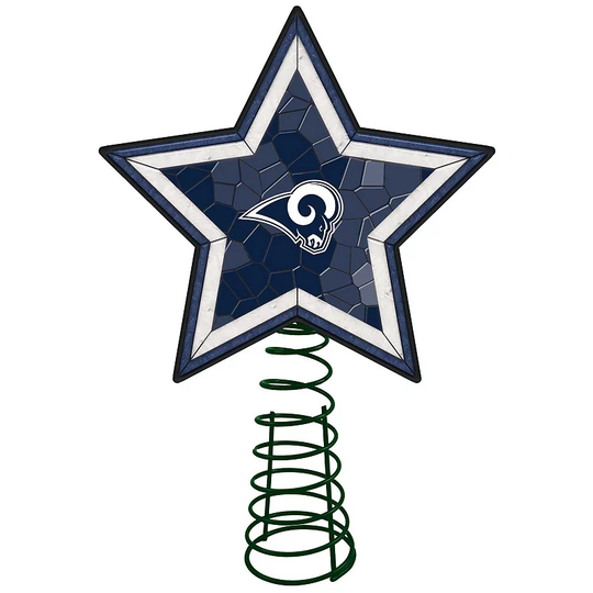 Los Angeles Rams Mosaic Tree Topper, Multicolor