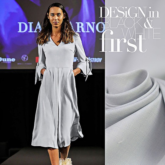 Silk Cotton Blend Fabric, Snow & Ice Mulberry Silk Yarn-Dyed Chemise Dress Elegant By The Meter, A131