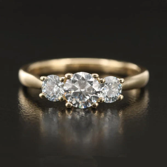 14K Gold Lab Grown Diamond Engagement Ring | 1 Ctw