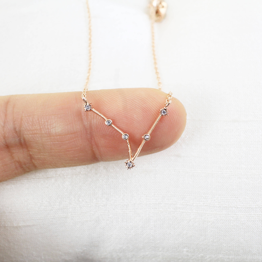 Pisces Necklace, Zodiac Jewelry, Celestial Jewelry, Constellation Necklace, February, March Birthday Gift, Bridesmaid Gift