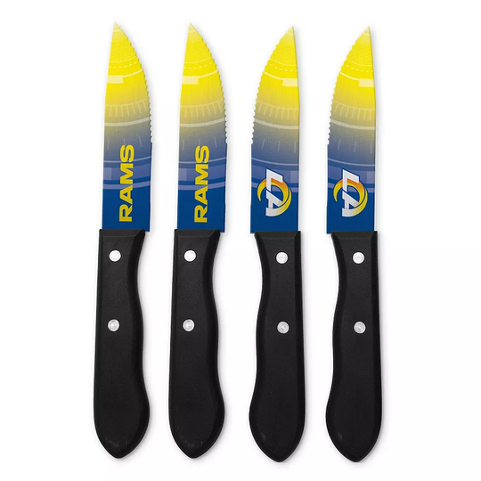 Los Angeles Rams 4-Piece Steak Knife Set, Multicolor, 4 PIECE