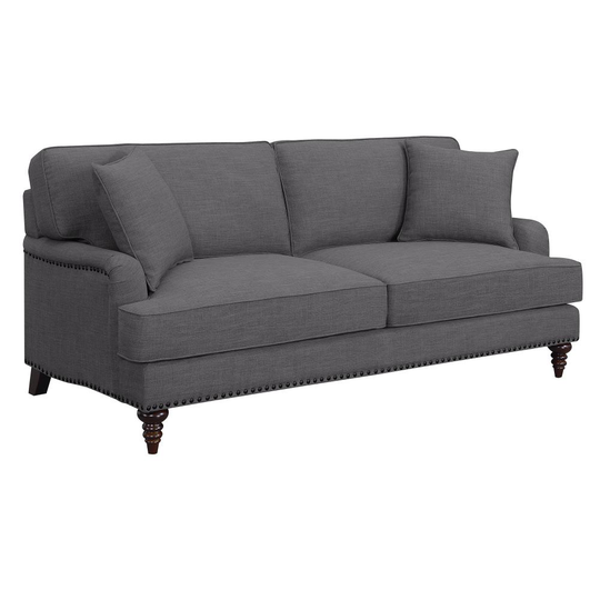 Picket House Furnishings Cassandra Modern Charcoal Polyester/Blend Sofa in Gray | UBB090300E