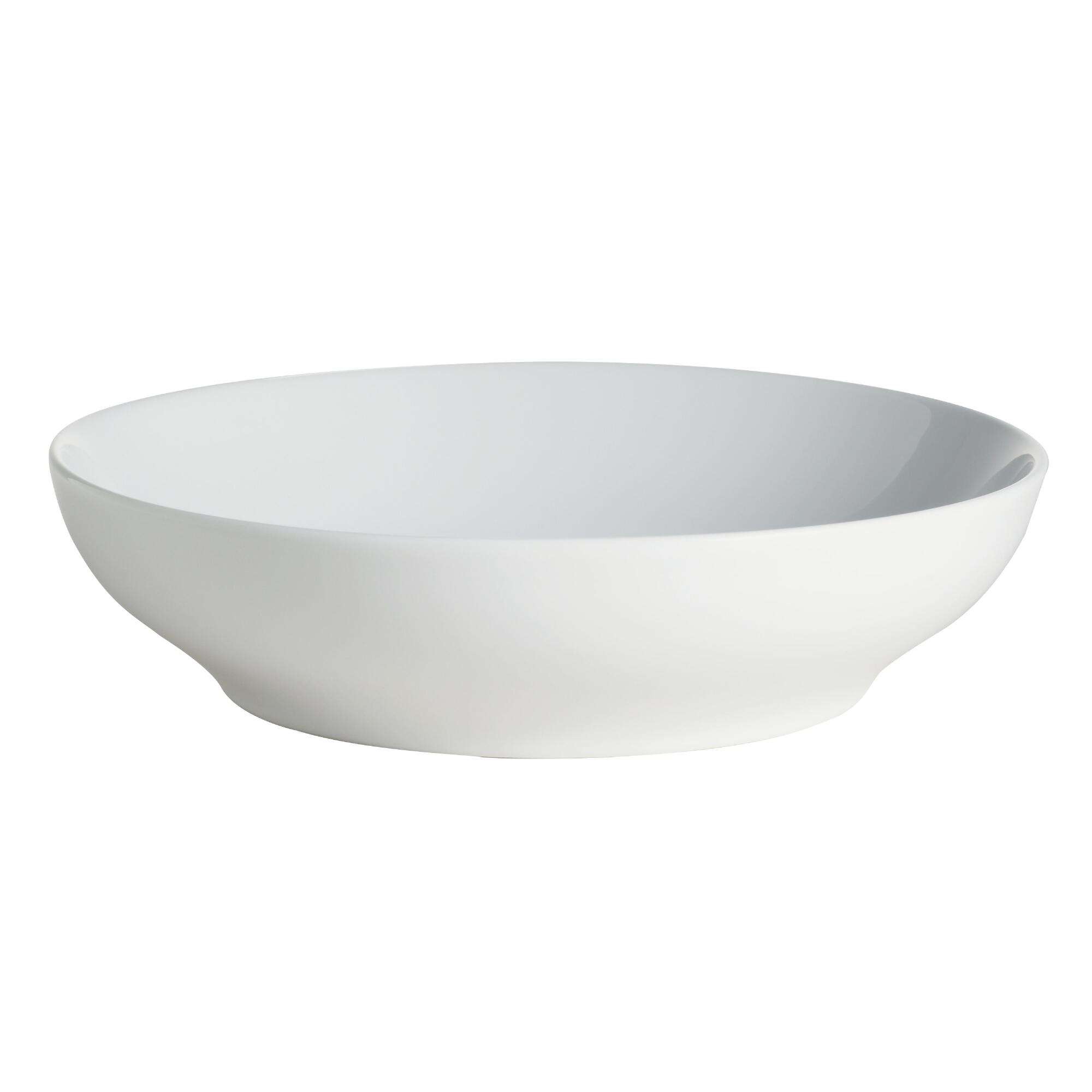 White Porcelain Spin Pasta Bowls Set Of 4 by World Market