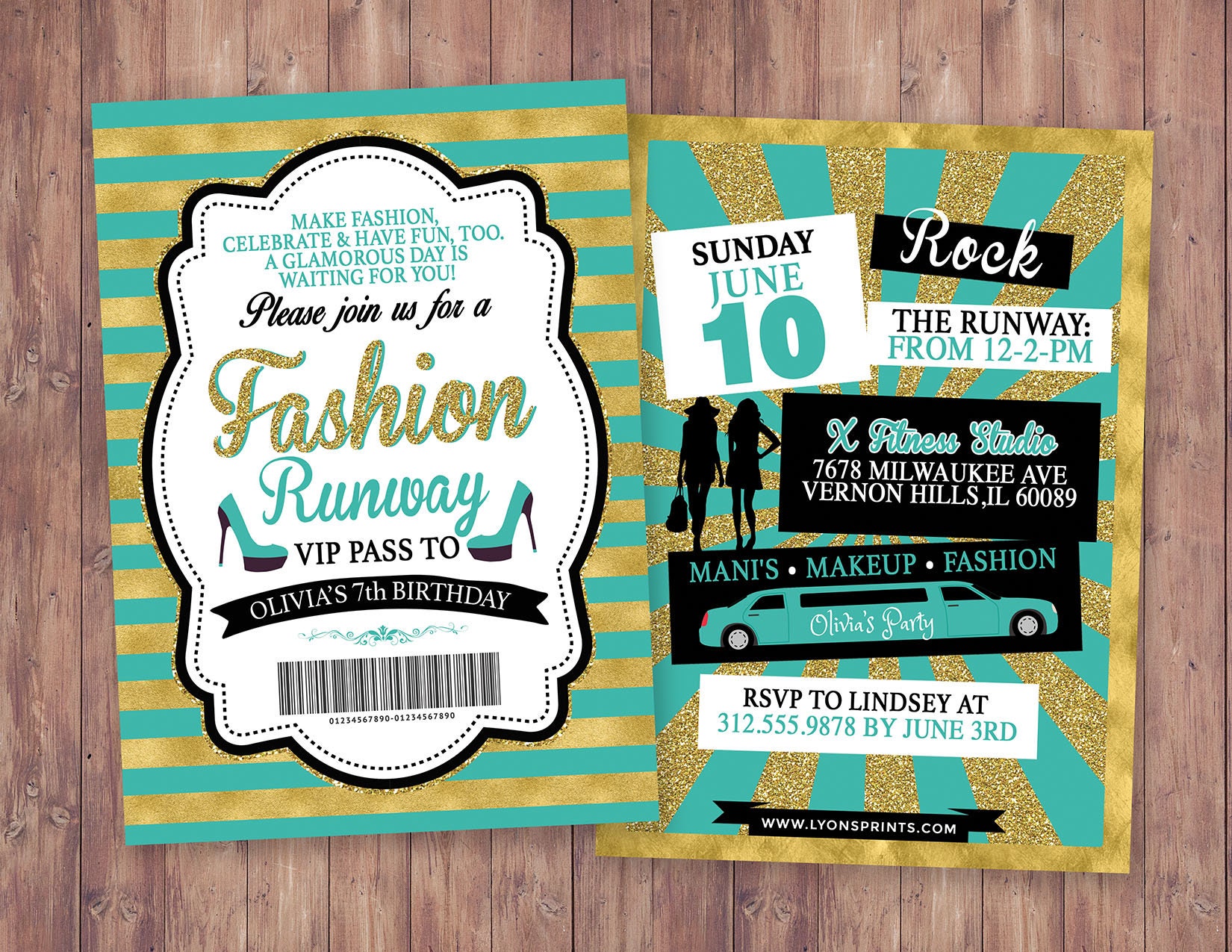 Rock The Runway, Ticket Birthday Party Invitation - Popstar Rockstar Party, Fashion Birthday, Zebra Print, High Fashion, Runway