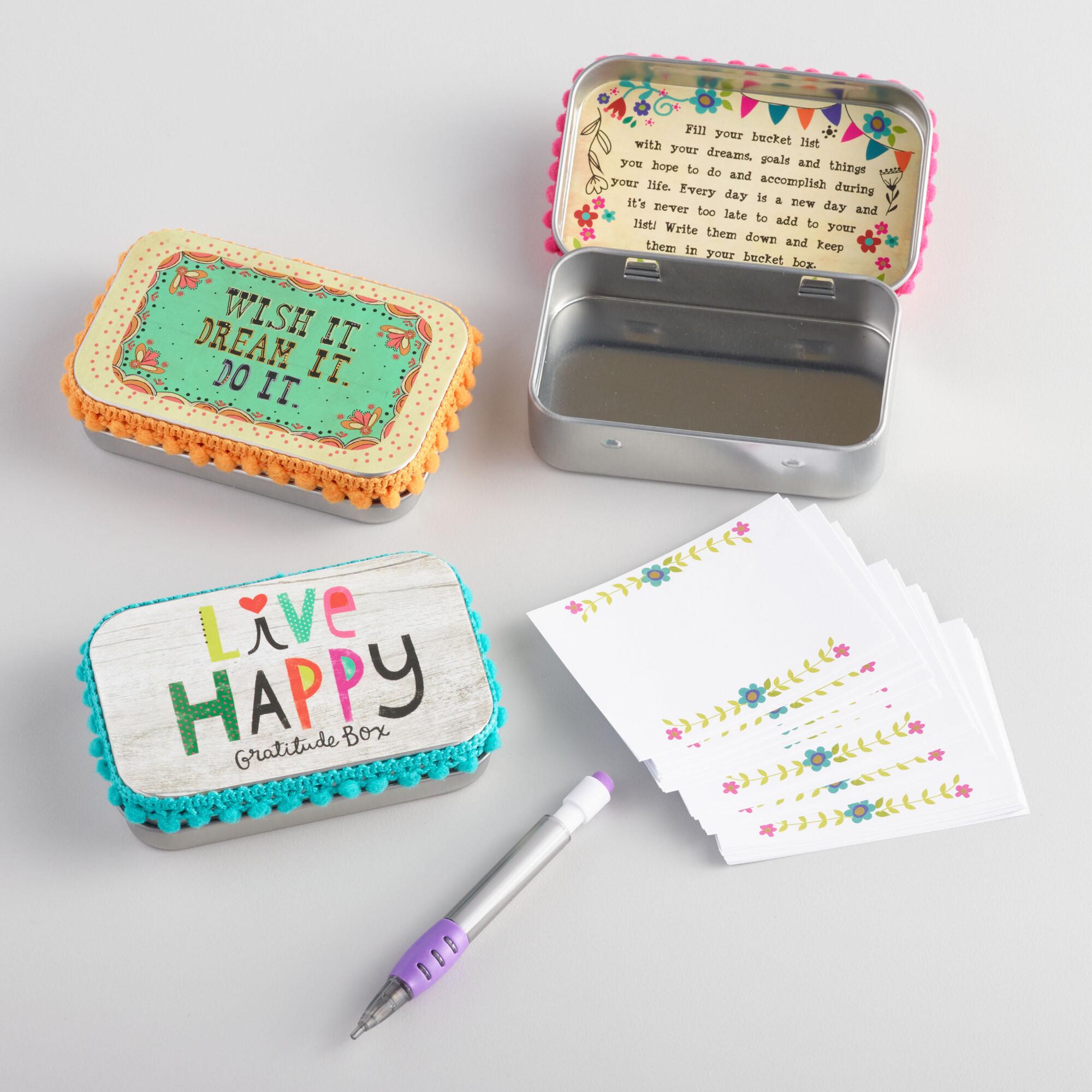 Bucket List Boxes Set of 3 by World Market