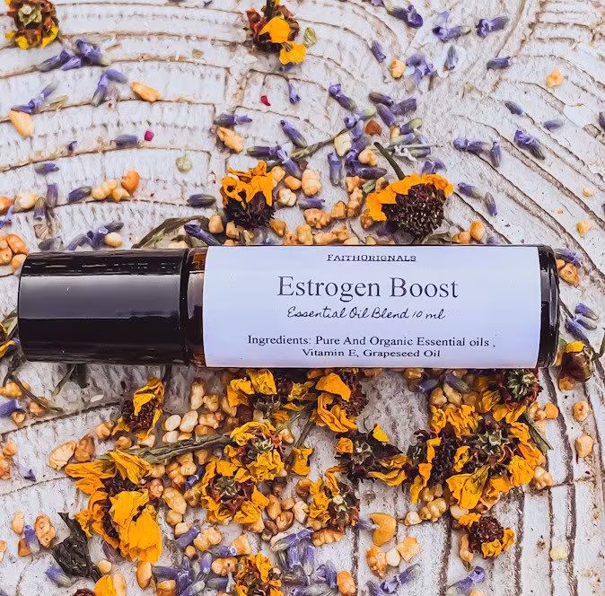 Estrogen Boost Essential Oil Rollerball Blend 10Ml, Therapeutic, Aromatherapy, Organic, All Natural