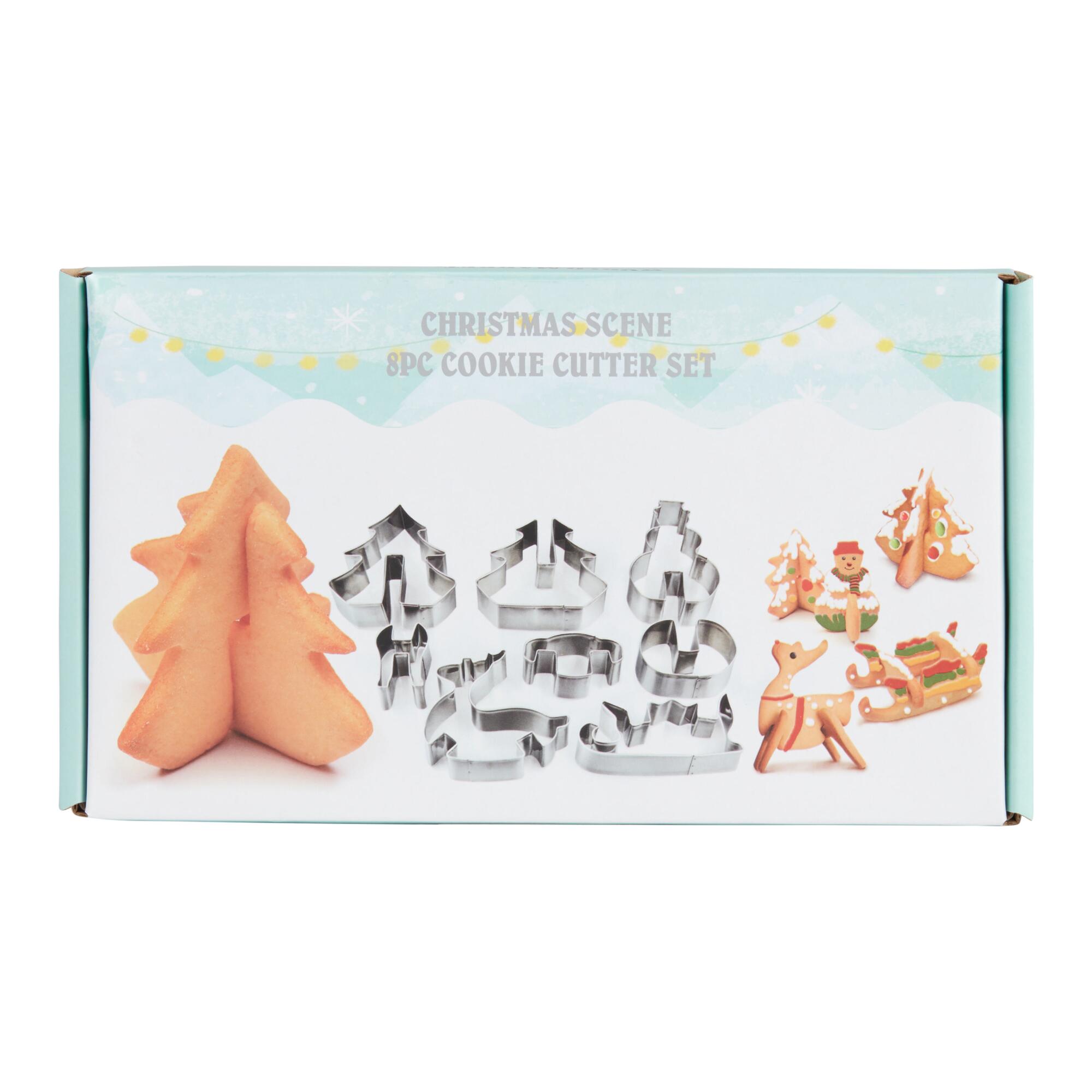 Christmas Scene 3D Cookie Cutter Set 8 Piece: Multi - Stainless Steel by World Market