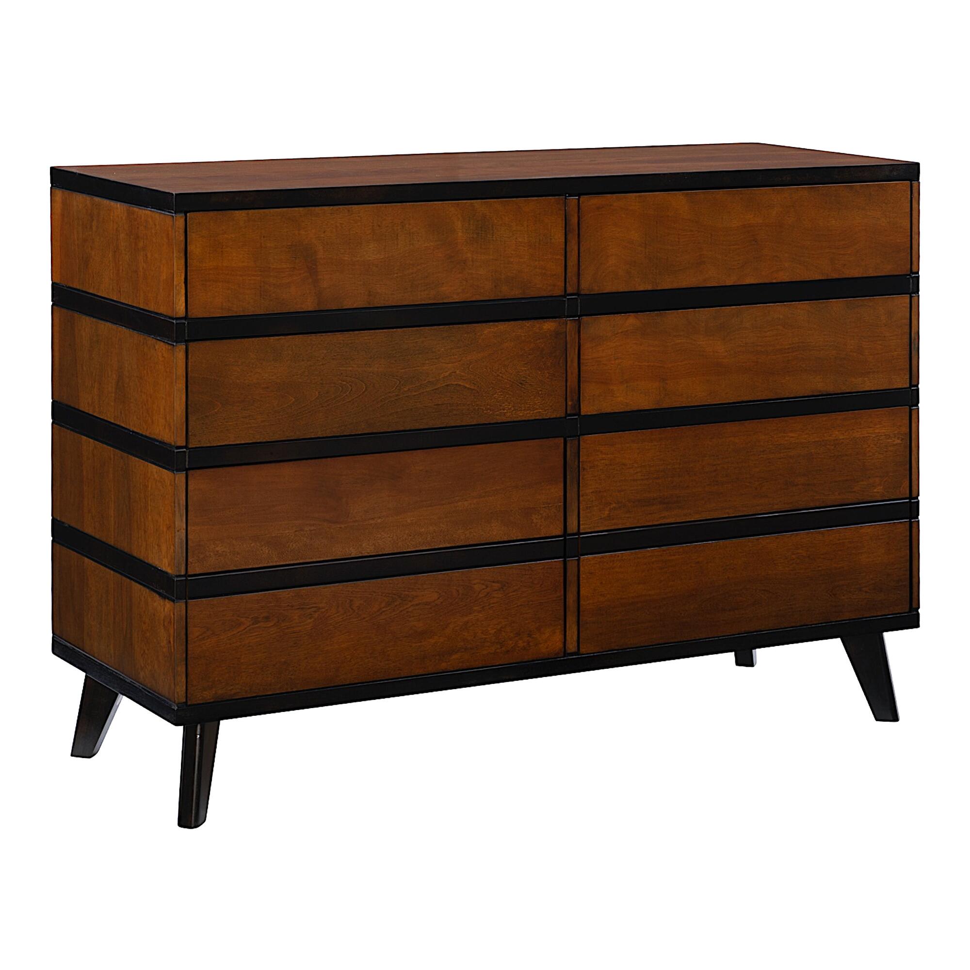 Walnut Mid Century 6 Drawer Joseph Dresser: Brown by World Market