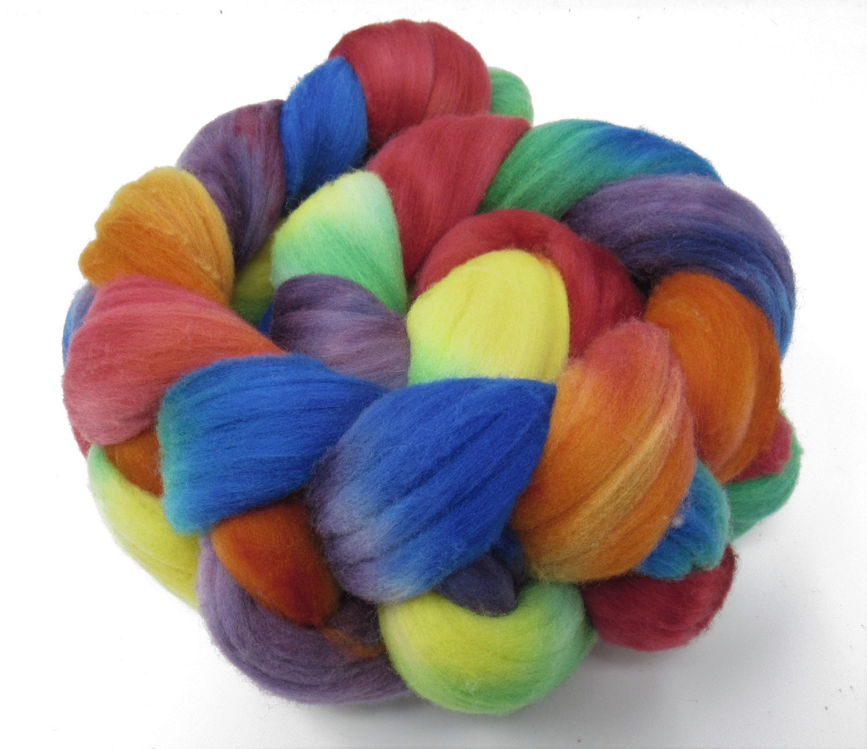 Rambouillet, Rainbow Promises, Hand Dyed Roving, Painted Spinning Wool, Felting Fiber, Rainbow Roving