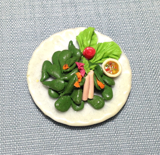 Miniature Dollhouse Mussels Seafood Shells Clay Polymer Food Supply Salad Sauce Cute Small Dish Plate Ceramic Jewelry Supplies Decor 1/12