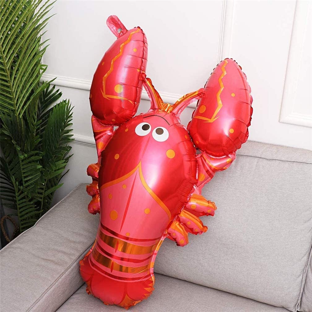 Crawfish Red Jumbo Foil 3.5 Ft By 2.5 Balloons Lobster Seafood Boil Party New Orleans Cajun Birthday