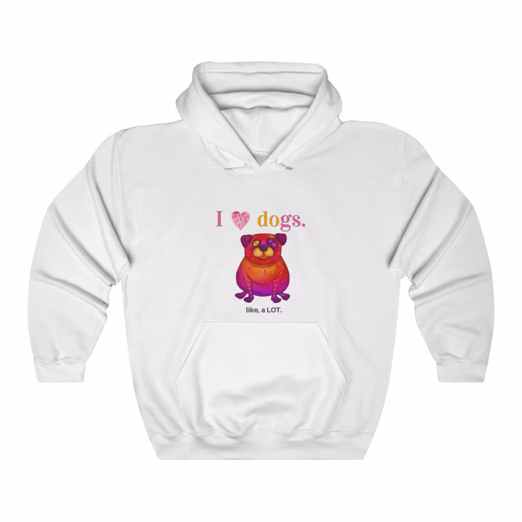 I Love Dogs Women's Unisex Heavy Blend Hoodie Sweatshirt