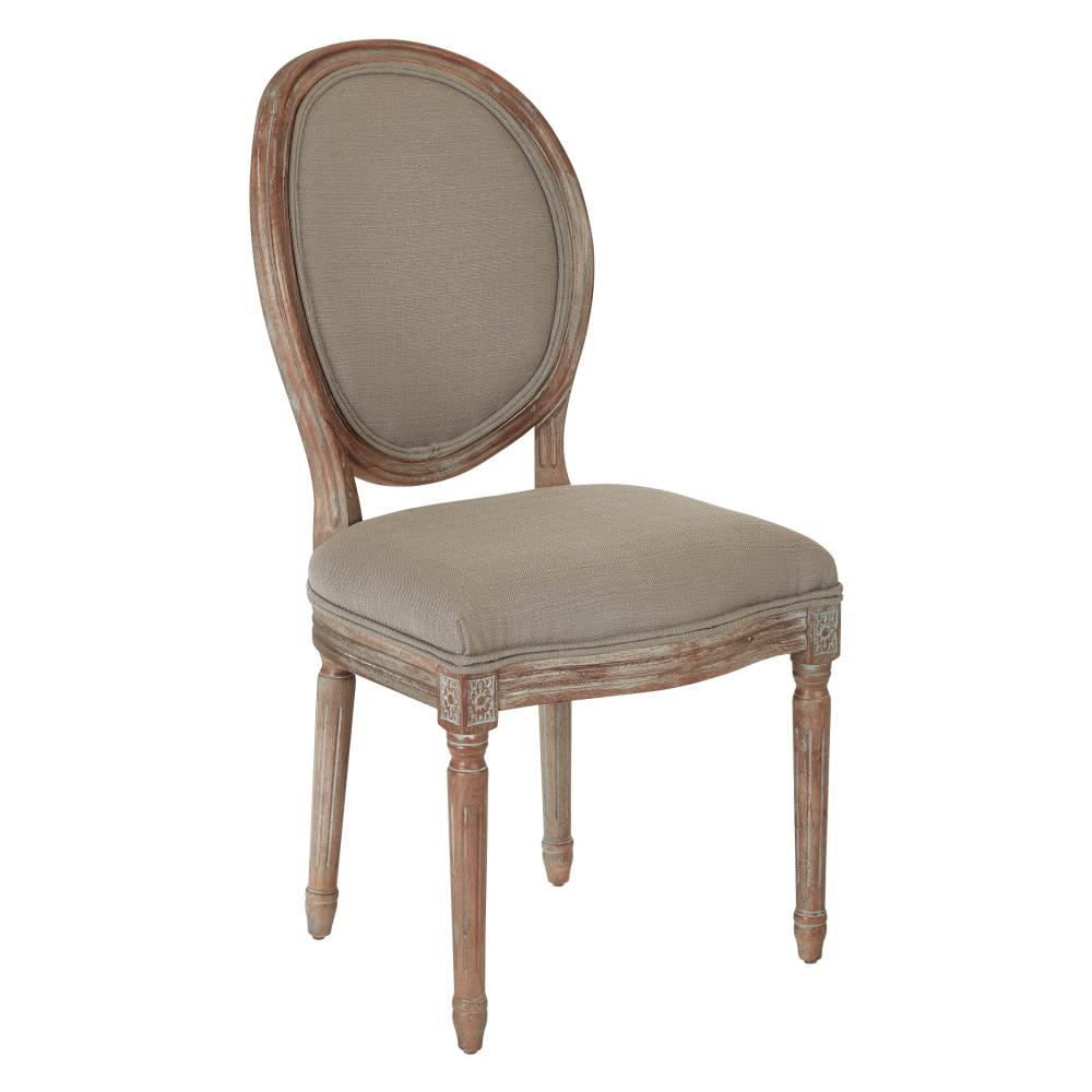 OSP Home Furnishings Contemporary/Modern Polyester/Polyester Blend Dining Side Chair (Wood Frame) in Brown | LLA-K12