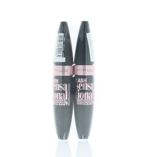 Maybelline Lash Sensational Luscious with Oil Blend Black 9.5ml (2 Pack)