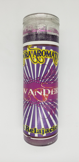 Lavender Aromatic Prepared Candle /Veladora De Preparada