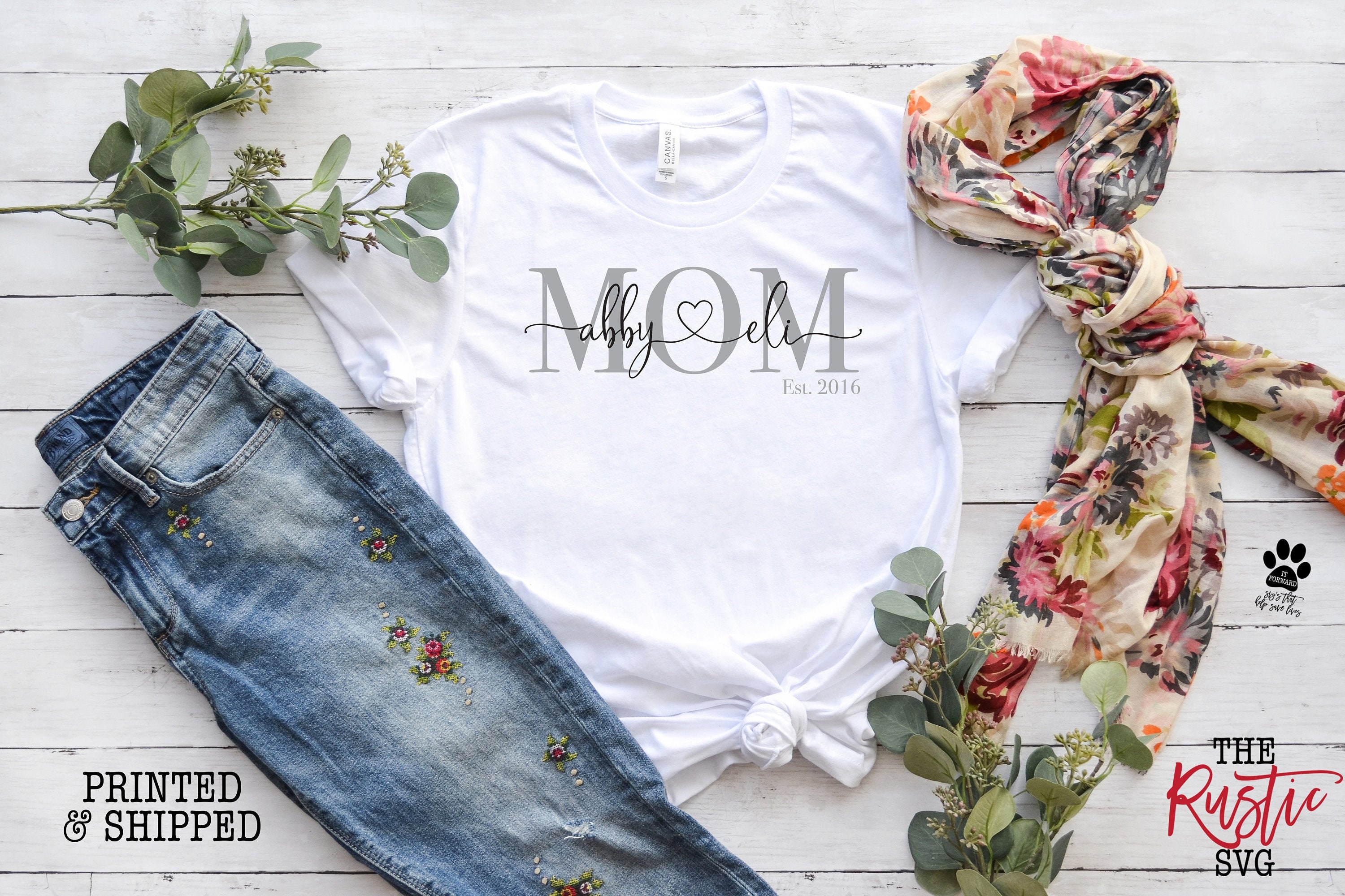 Mother's Day Shirt, Mom Shirt With Kids Names, Names Personlized Gift, Gift, 014