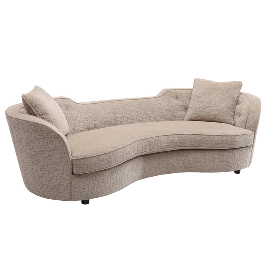 Armen Living Palisade Modern Sand Polyester/Blend Sofa in Brown | LCPA3SA
