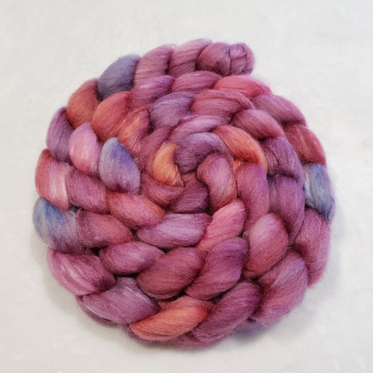 Polwarth & Silk Roving - 60/40 4 Oz Spinning Fiber Top